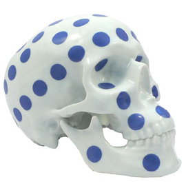 SKULL POLKA DOT BLUE BY NOON  PORCELAIN - NOON  / K OLIN TRIBU