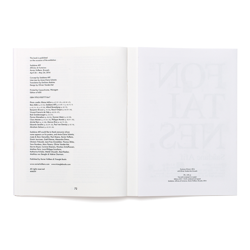 SAÂDANE AFIF - AFFICHES / TRIANGLE BOOKS