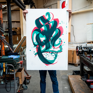 NIELS SHOE MEULMAN - UNAMBIDEXTROUS SHOE GREEEN/RED - UNRULY / FINE ART PRINT