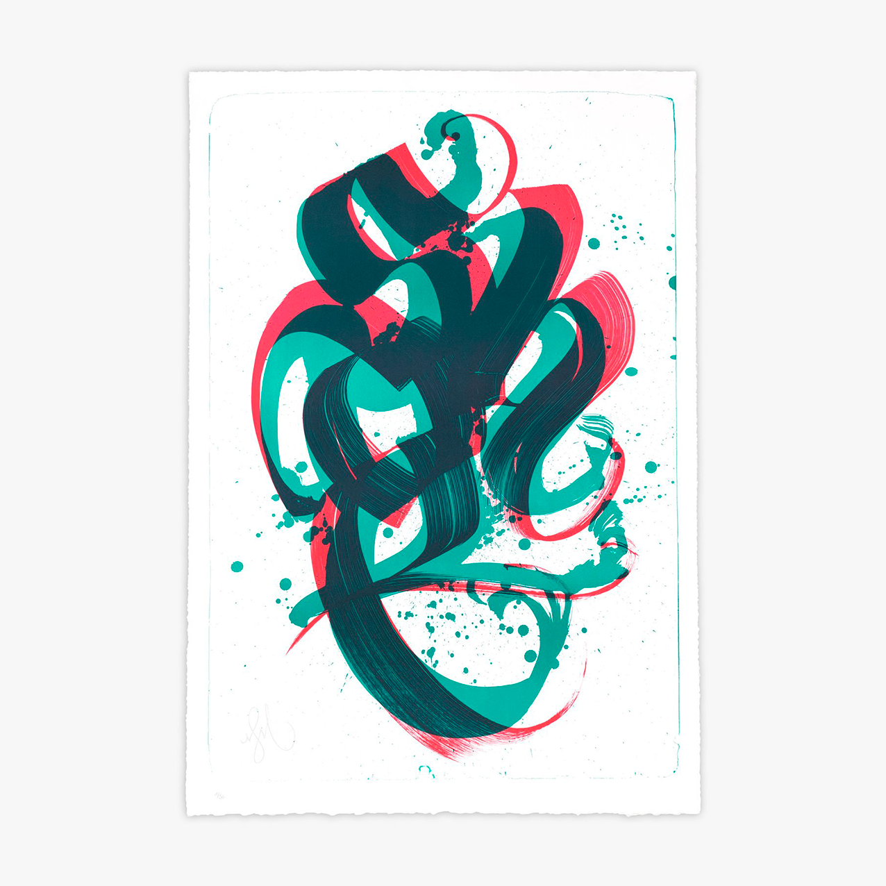 NIELS SHOE MEULMAN - UNAMBIDEXTROUS SHOE GREEEN/RED - UNRULY / FINE ART PRINT