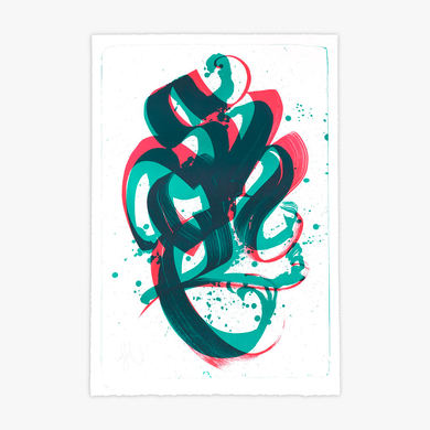 NIELS SHOE MEULMAN - UNAMBIDEXTROUS SHOE GREEEN/RED - UNRULY / FINE ART PRINT